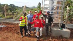 Volunteers for Clean Water Installation in Kampala a city Uganda